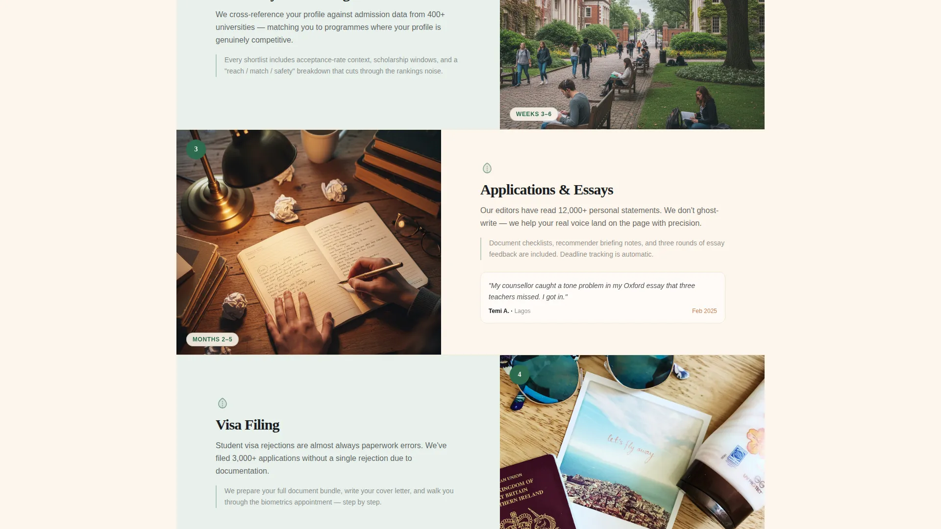 Study Abroad Consultancy Landing Page Template