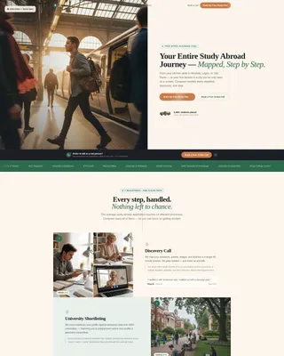 Study Abroad Consultancy Landing Page Template