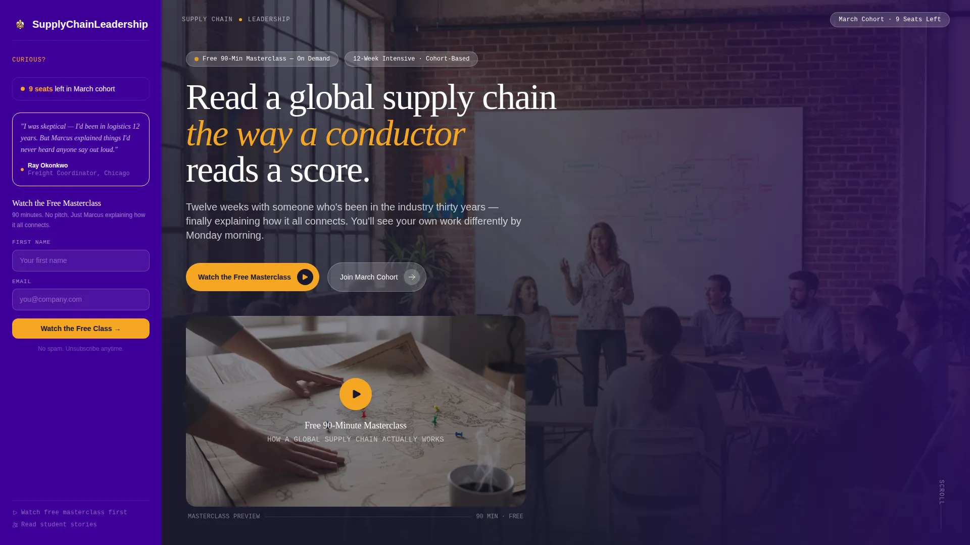 Intensive Supplychain Landing Page Template