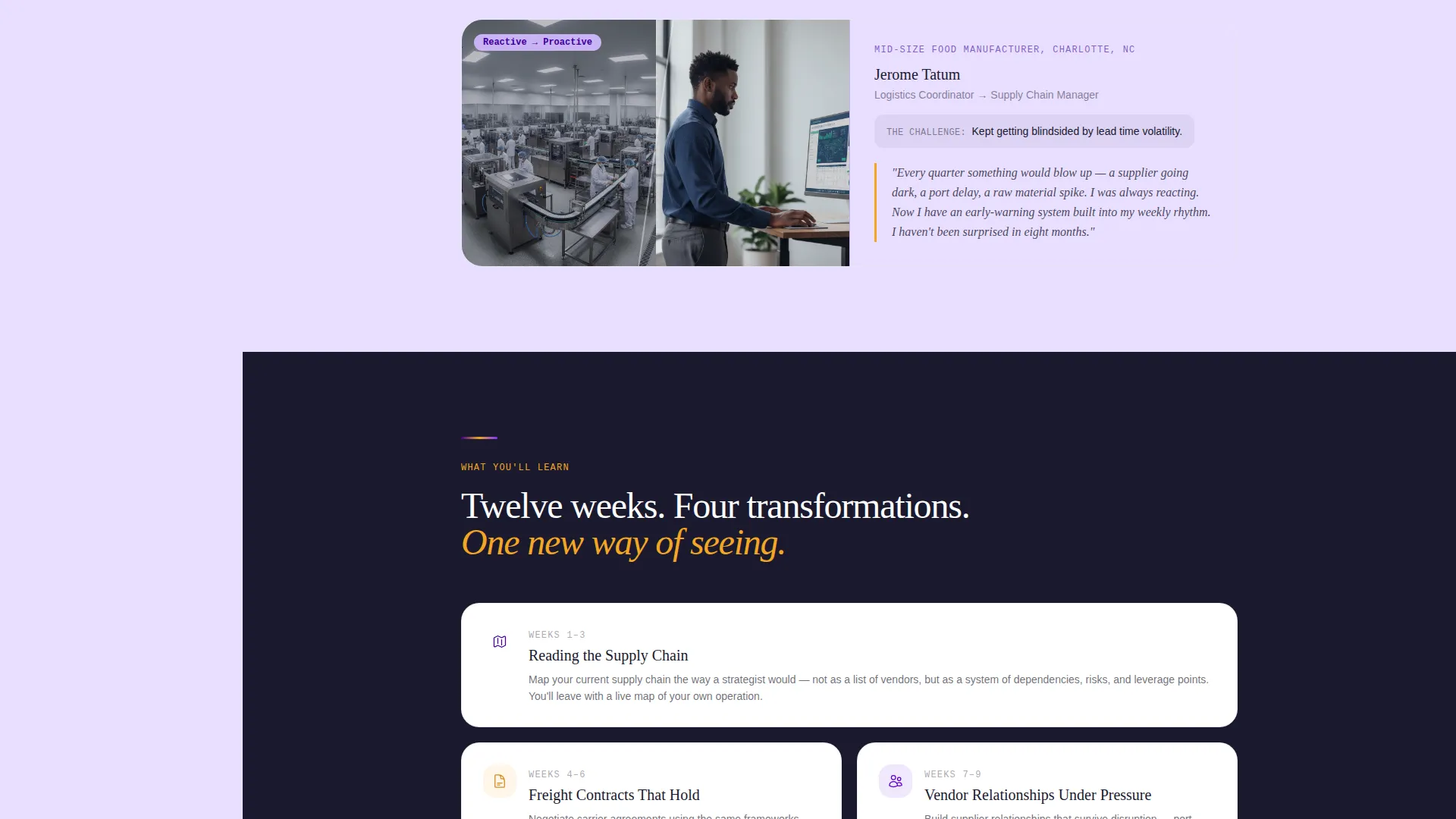 Intensive Supplychain Landing Page Template