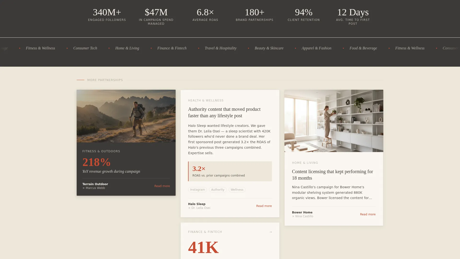 Social Media & Influencer Agency Portfolio Website Template