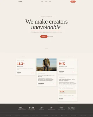 Social Media & Influencer Agency Portfolio Website Template