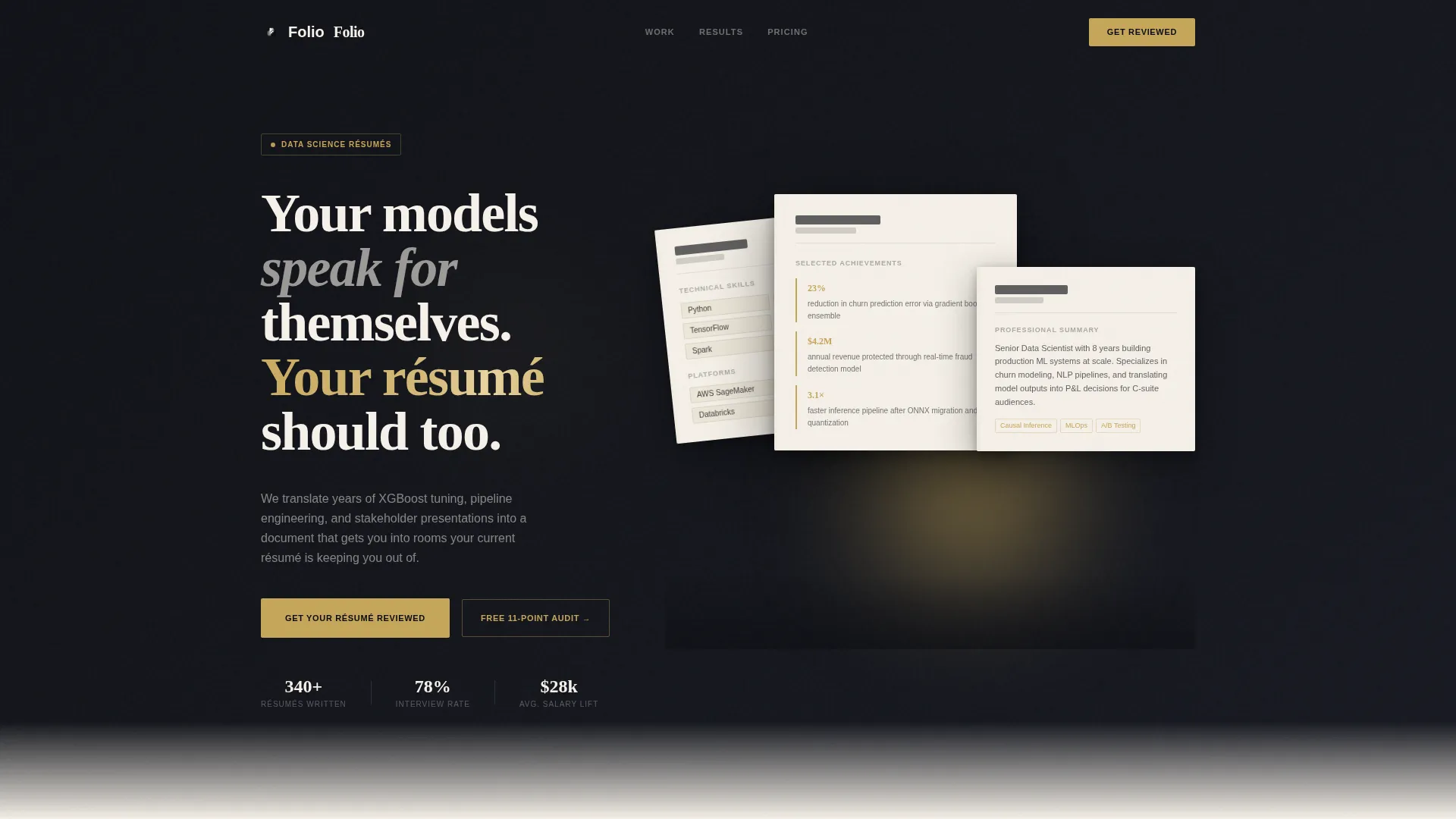 Data Scientist Profile Careers Website Template