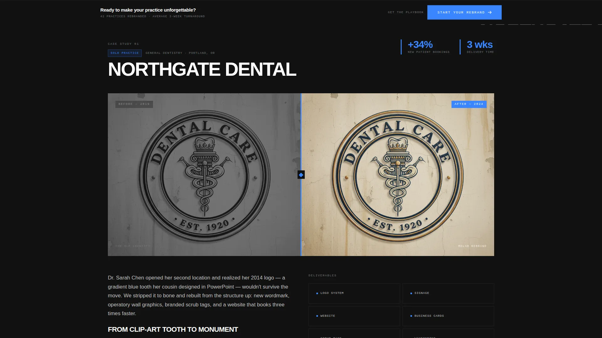 Dental Marketing & Agency Portfolio Website Template