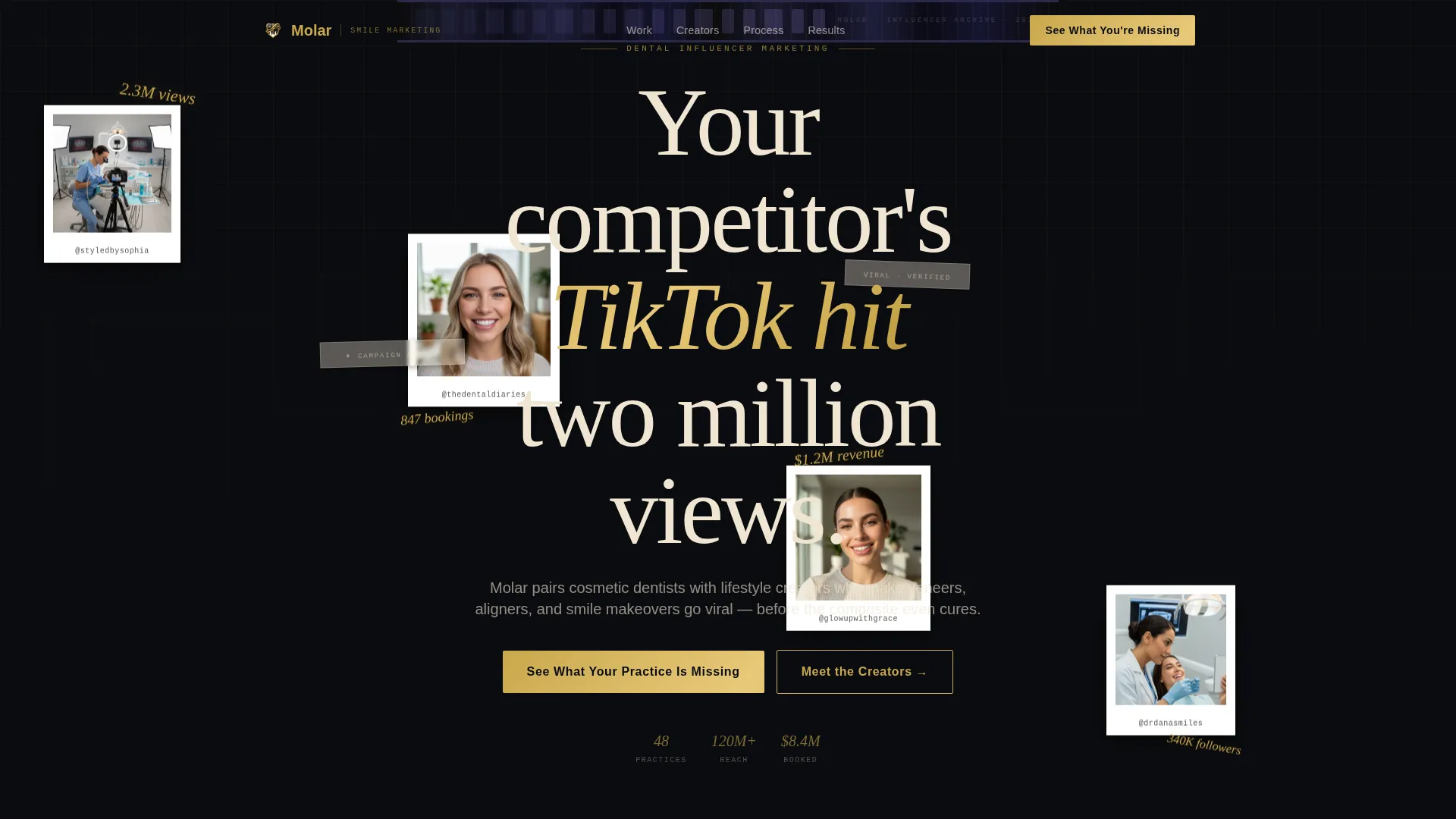 Dental Marketing & Agency Specialist Portfolio Website Template