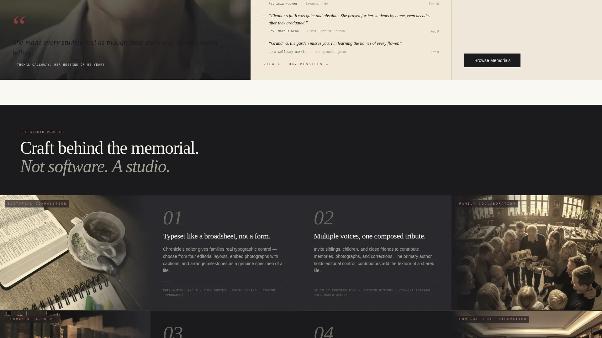 Memorial & Tribute Page Directory Website Template