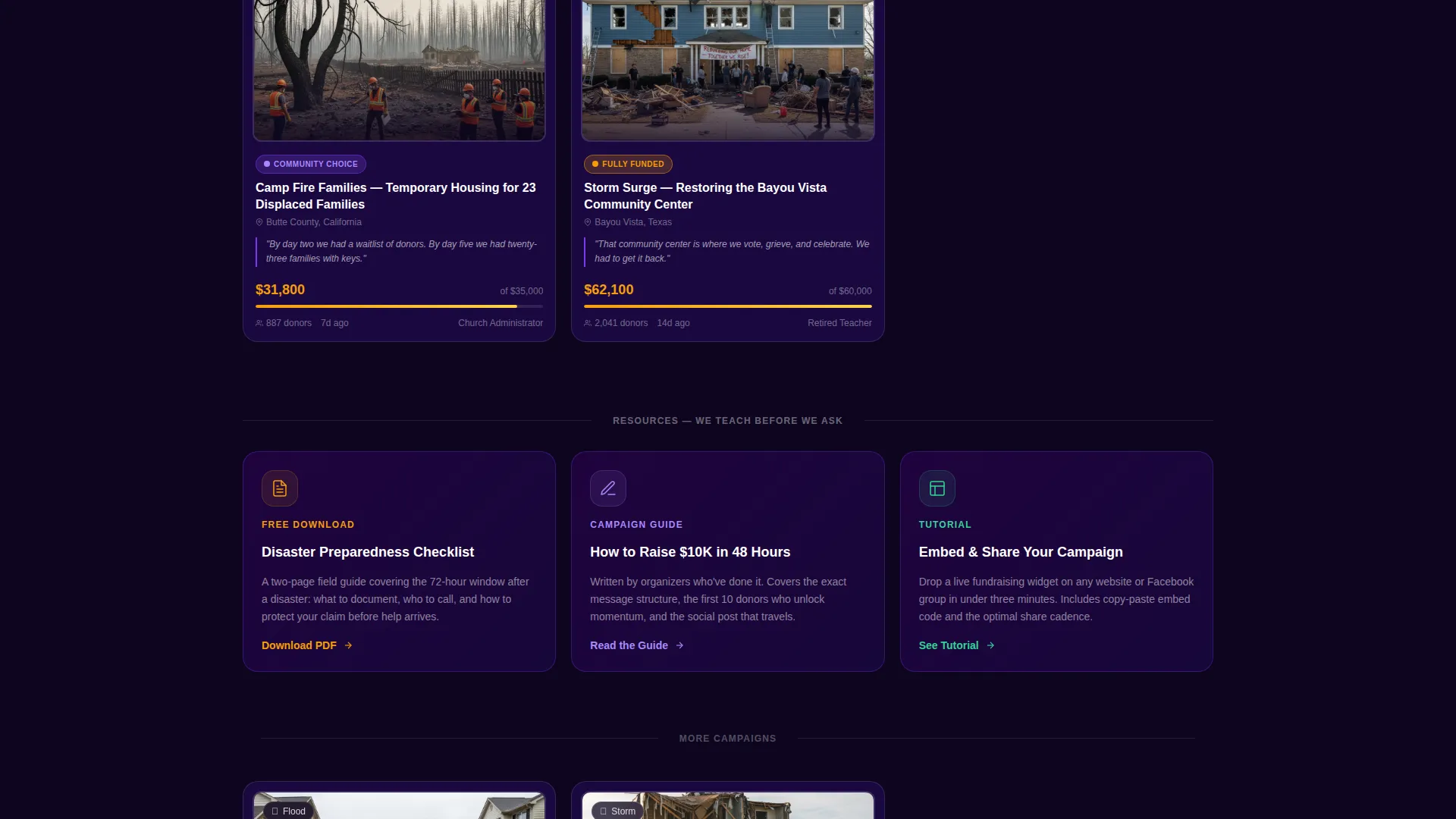 Charity & Fundraiser Profile Professional Website Template