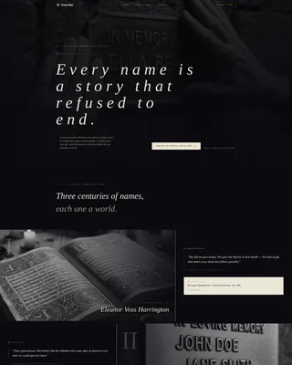 Memorial & Tribute Page Professional Website Template