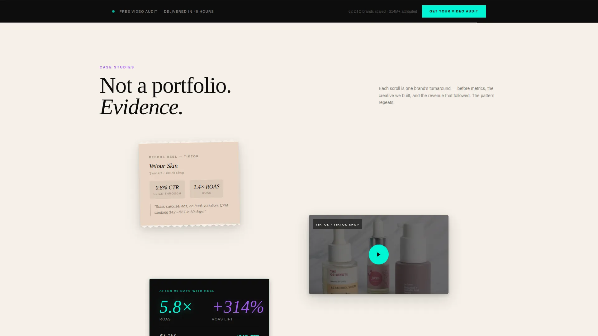 E-Commerce Marketing & Agency Specialist Portfolio Website Template