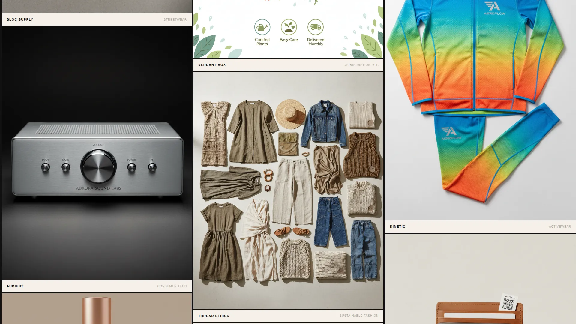 Bold Brutalist E-Commerce Agency Landing Page