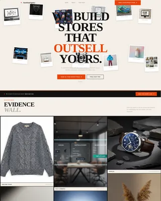 Bold Brutalist E-Commerce Agency Landing Page