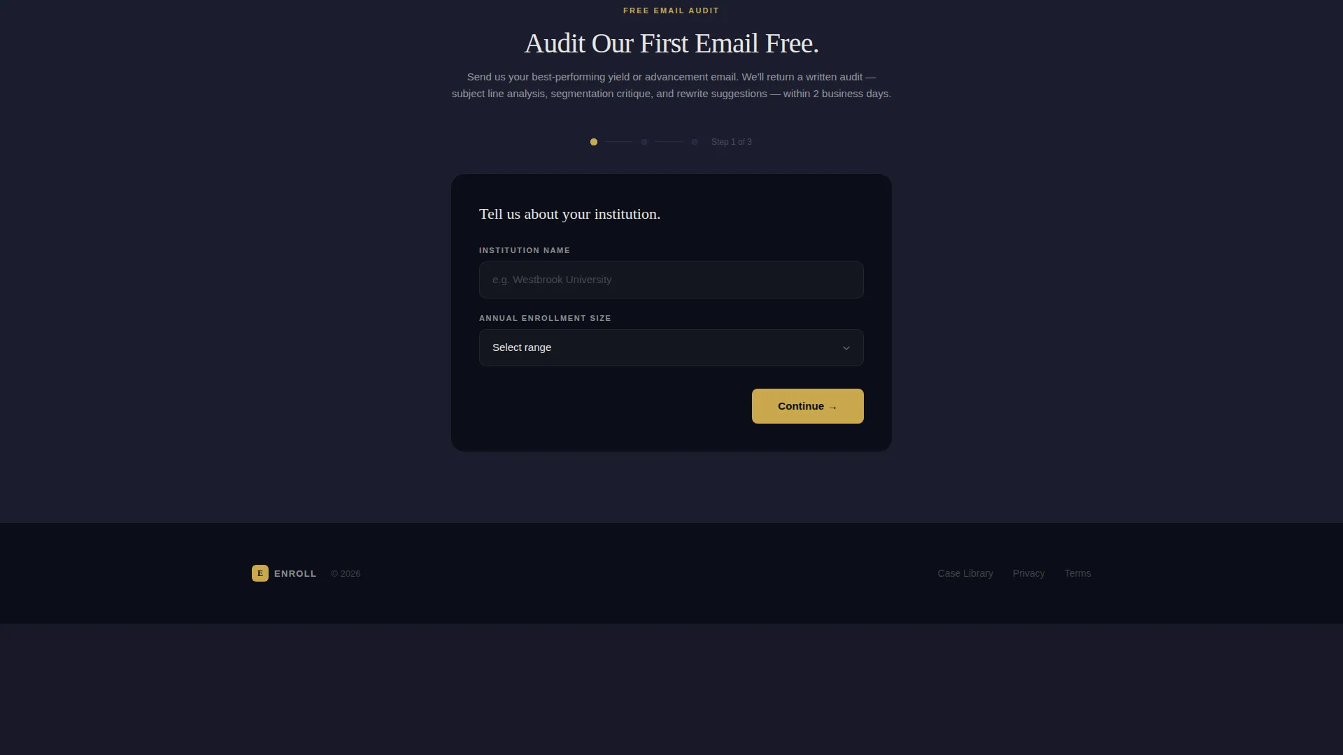 Education Email Marketing Agency Landing Page Template