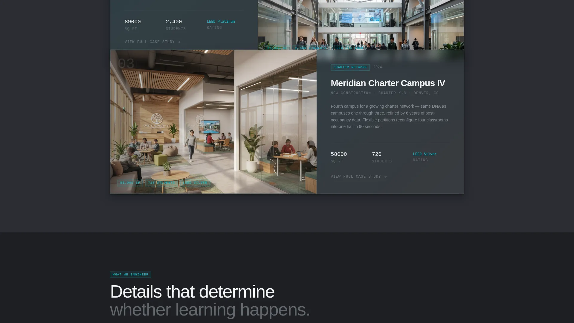 Education Facility Portfolio Landing Page Template