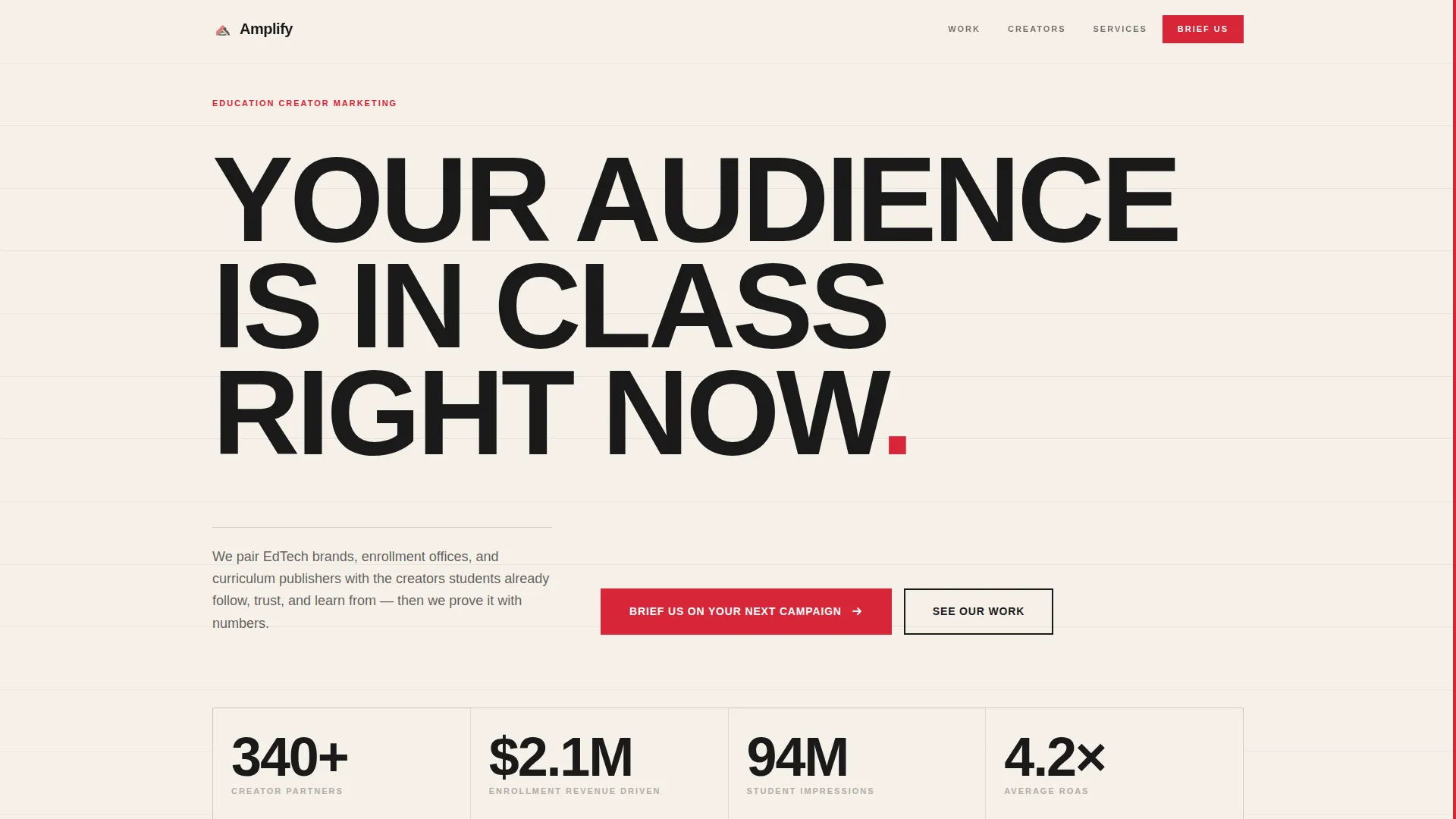 Education Marketing Agency Landing Page Template