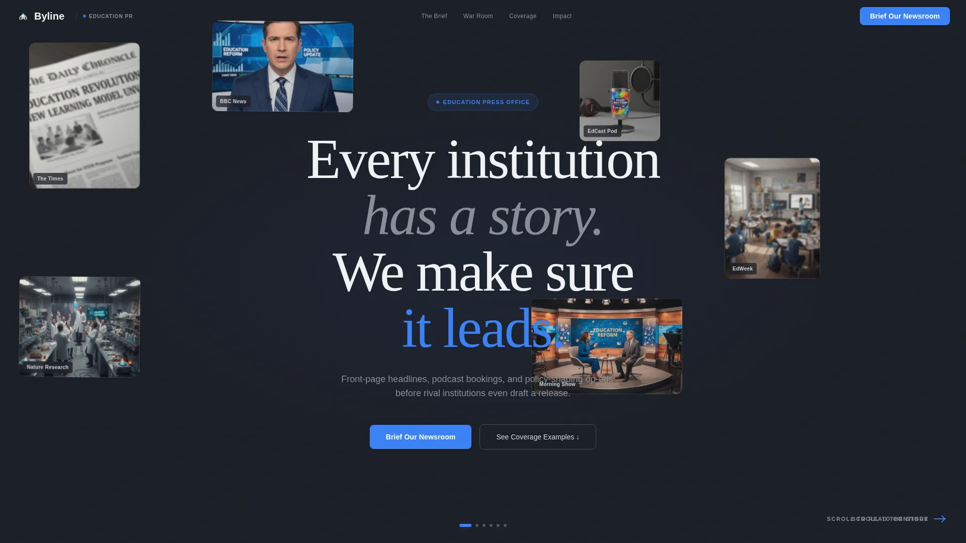 Education PR Agency Landing Page Template