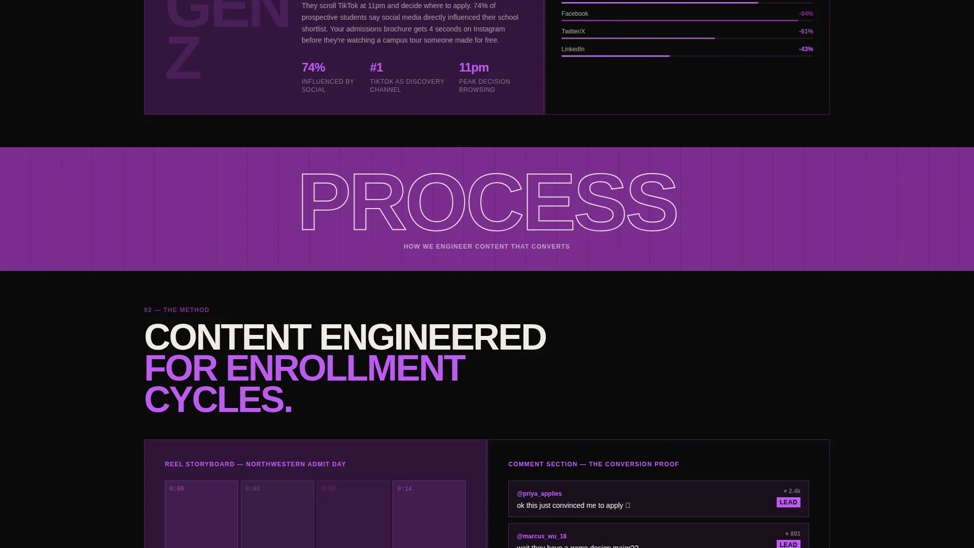 Education Social Media Agency Landing Page Template