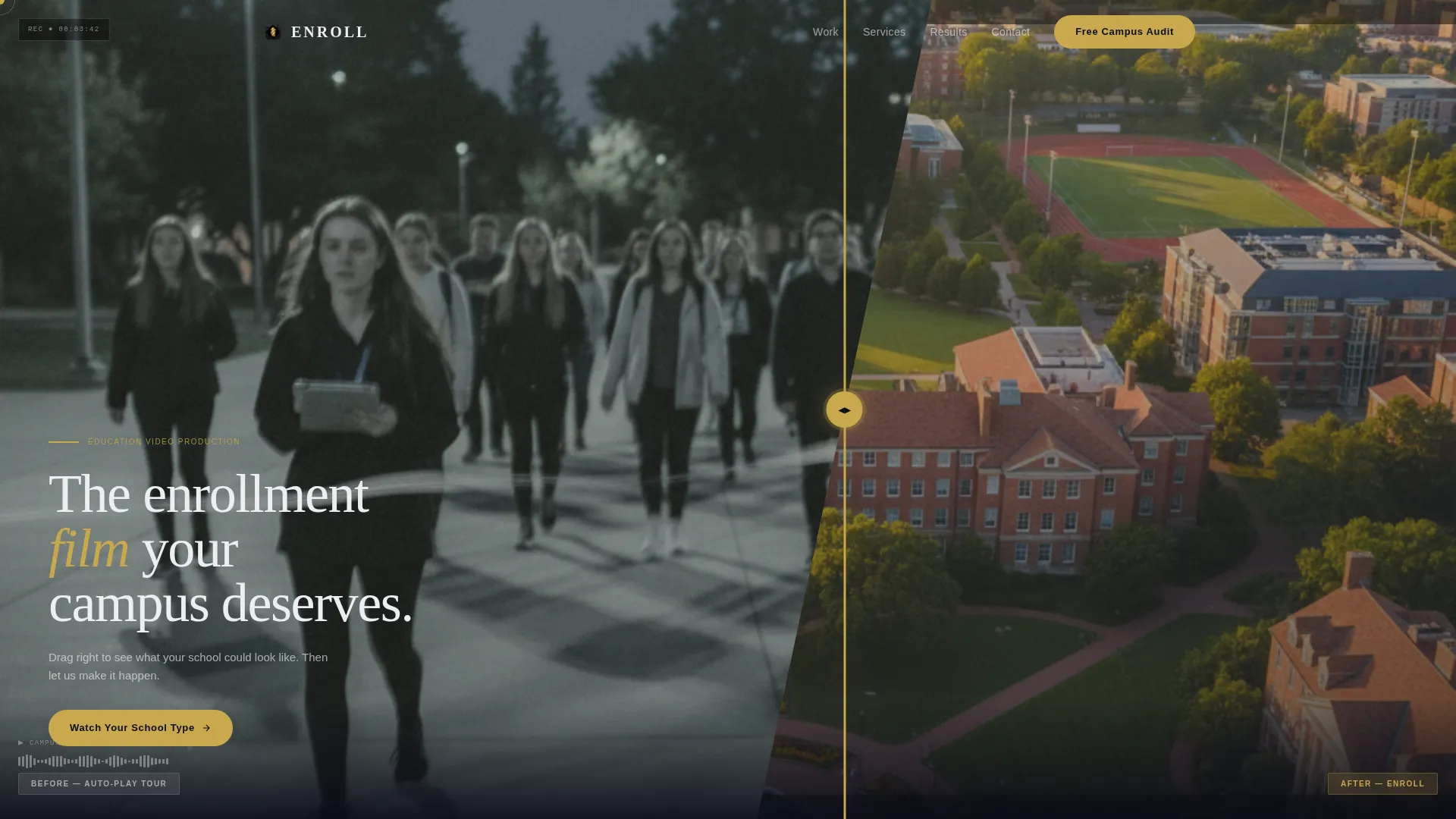 Cinematic Education Agency Landing Page Template