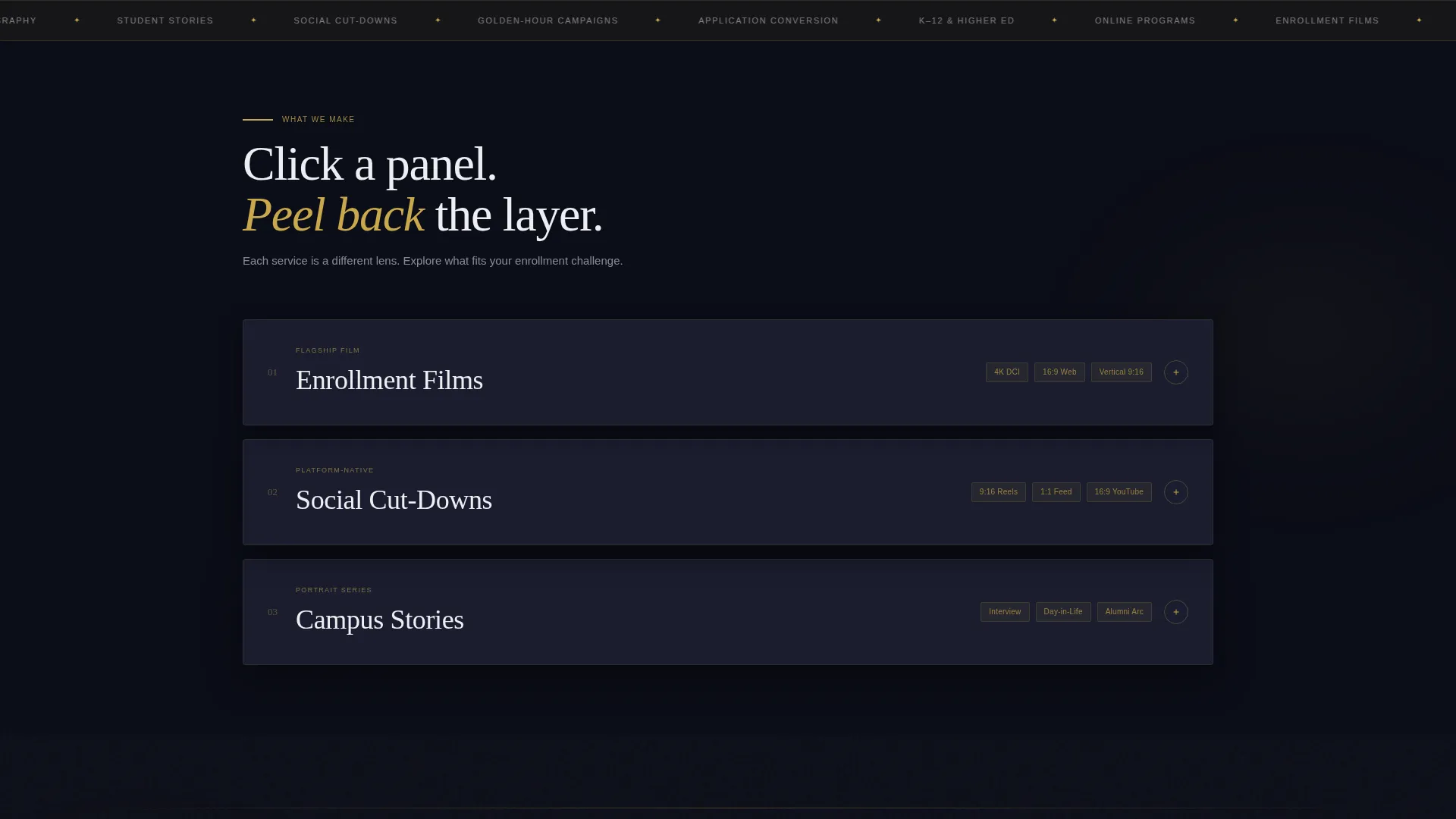 Cinematic Education Agency Landing Page Template