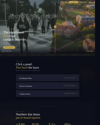 Cinematic Education Agency Landing Page Template