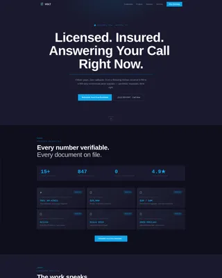 Licensed Electrician Personal Brand Landing Page