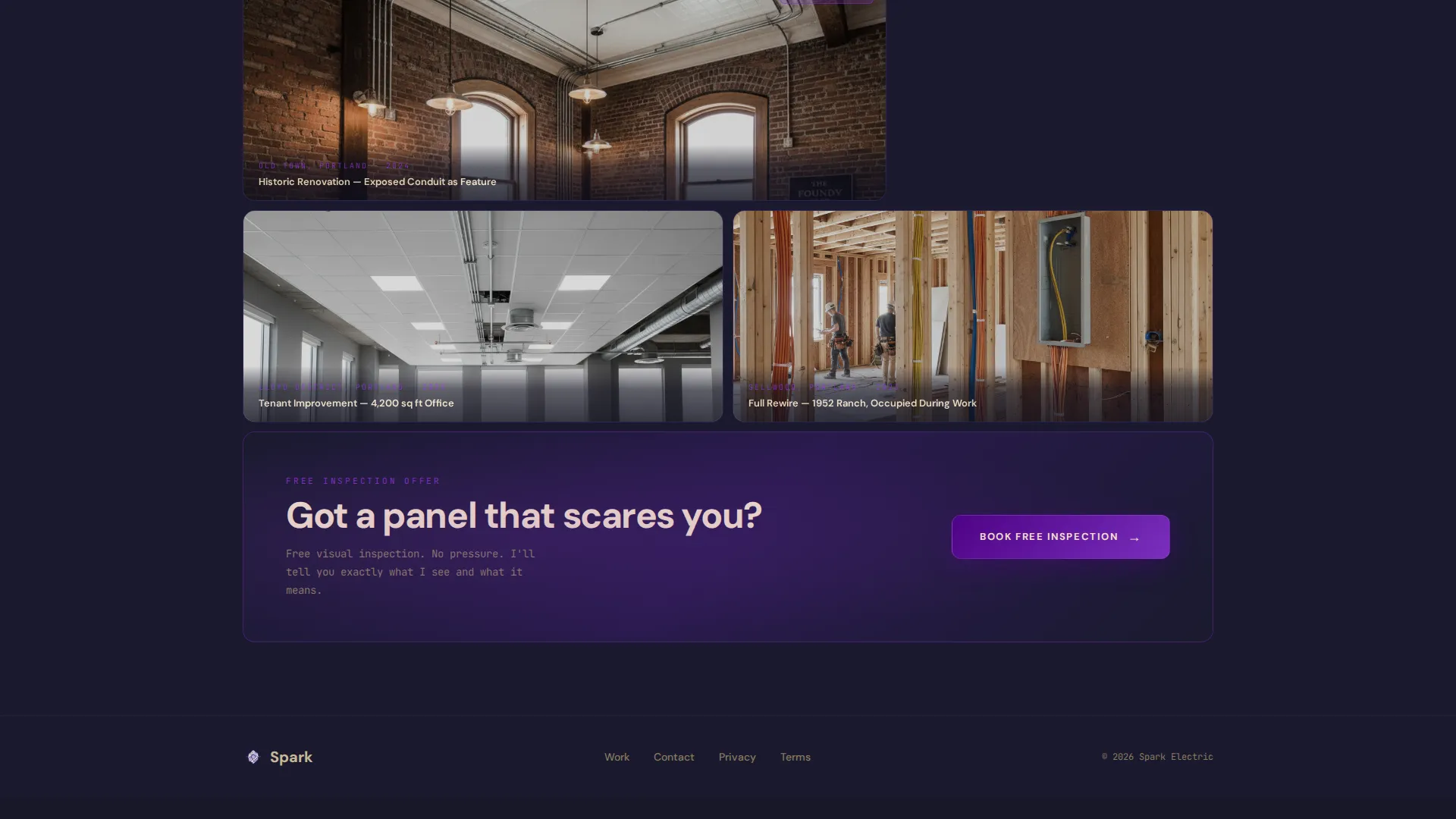 Electrician Portfolio Landing Page Template