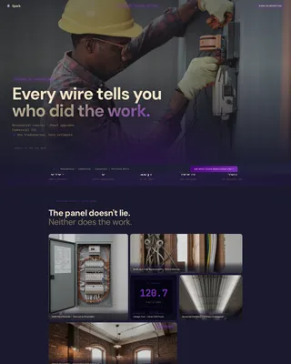 Electrician Portfolio Landing Page Template