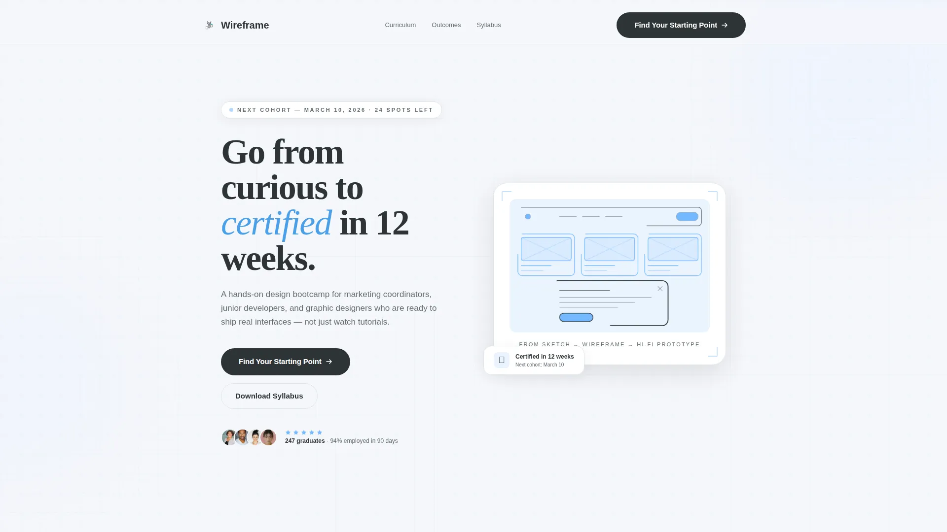 user experience/user interface Bootcamp Landing Page Template