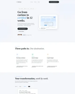 user experience/user interface Bootcamp Landing Page Template