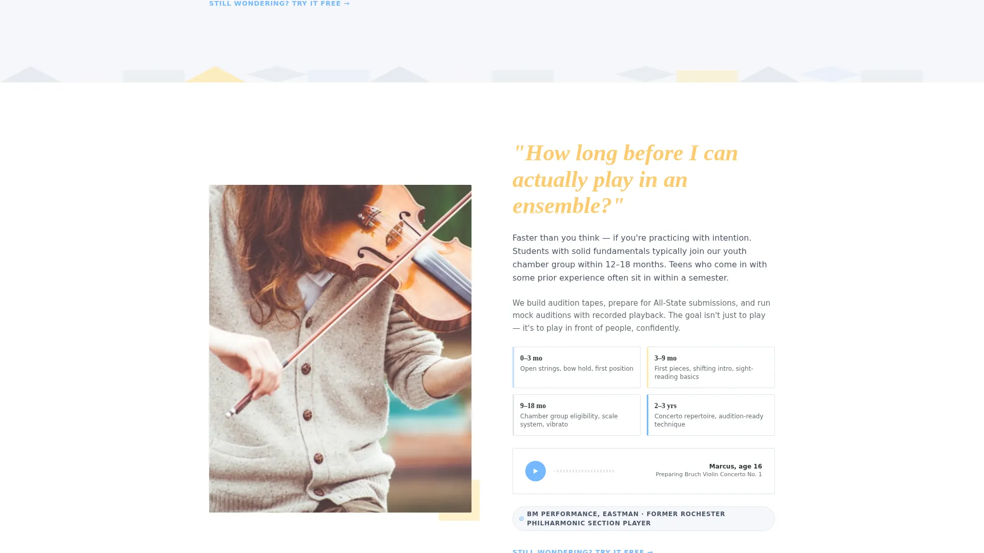 Music & Performing Arts School Specialist Booking Website Template