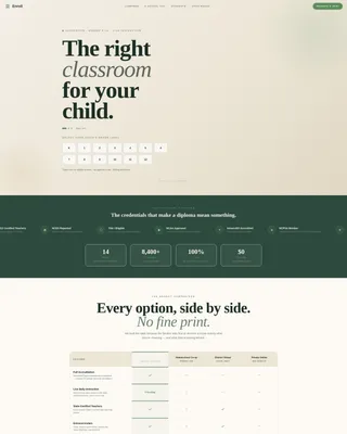 Virtual Charter School Enrollment Landing Page