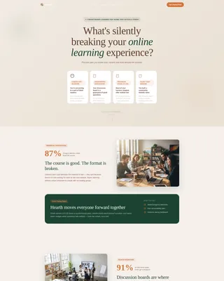 Edtech Landing Page Template for Virtual Classrooms