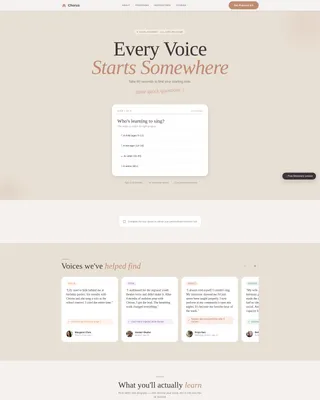 Vocal Academy Landing Page Template