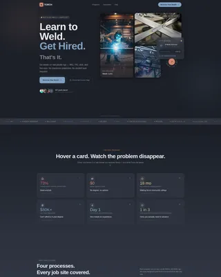 Welding School Landing Page Template