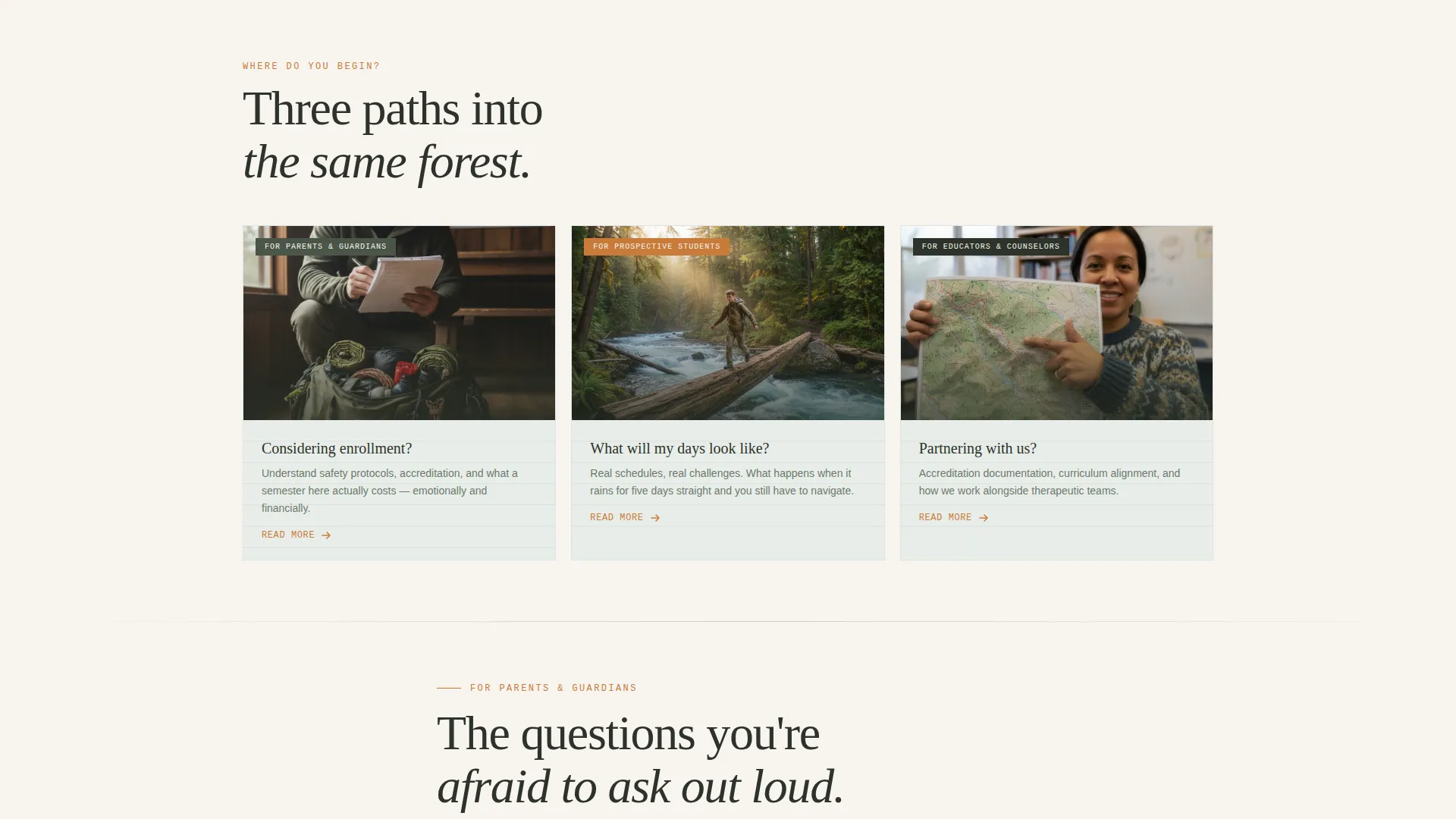 Wilderness School Landing Page Template