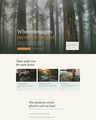 Wilderness School Landing Page Template