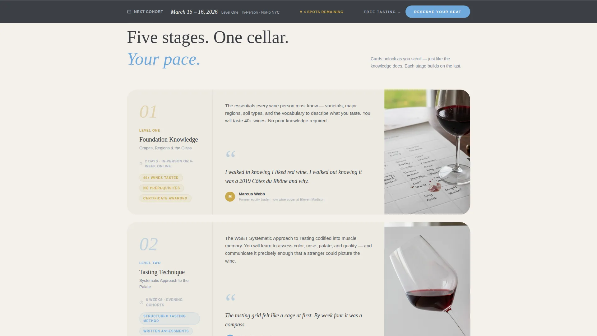 Wine Certification Landing Page Template