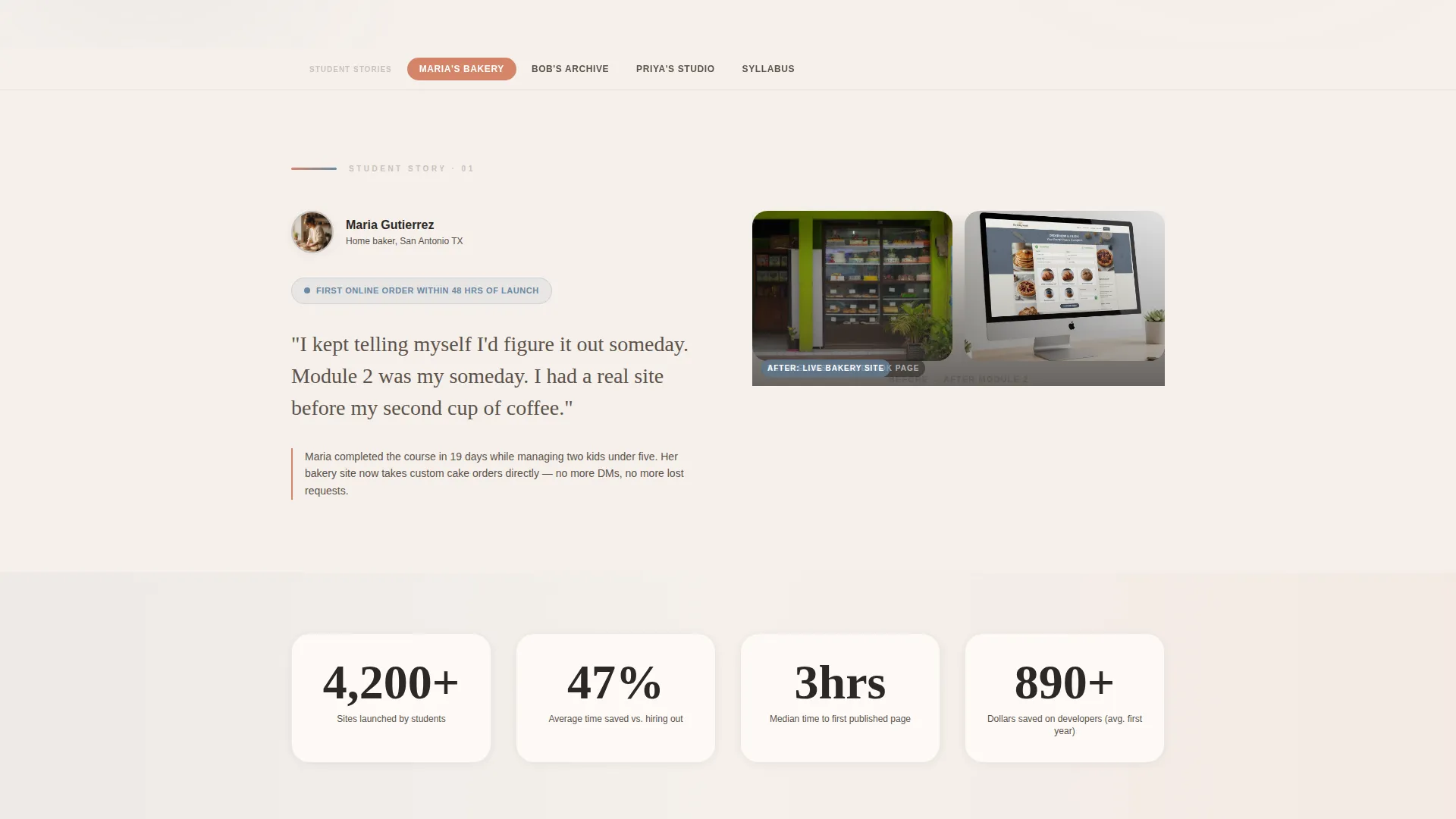 WordPress Course Landing Page Template for Beginners