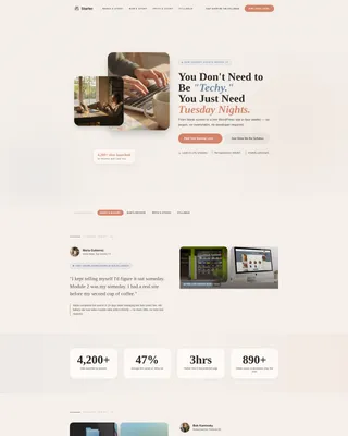 WordPress Course Landing Page Template for Beginners
