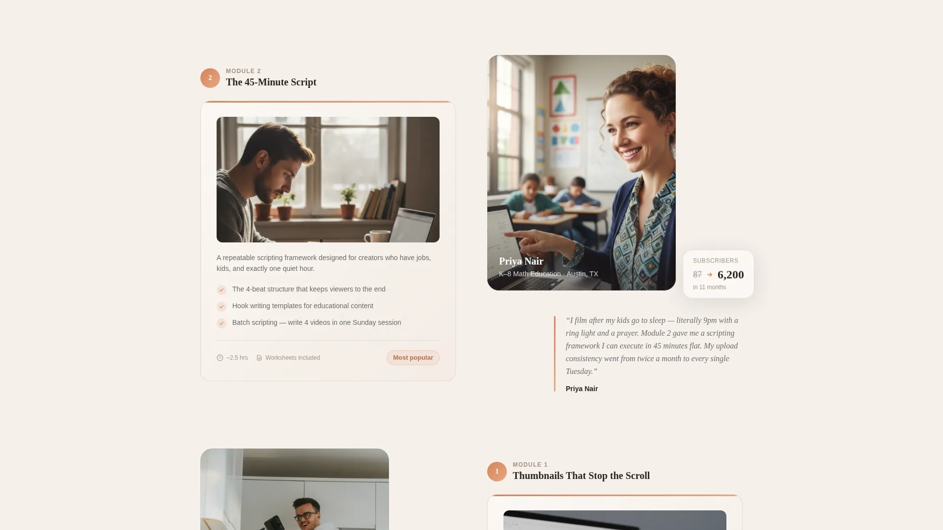 YouTube Channel Growth Course Landing Page Template