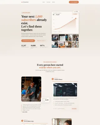 YouTube Channel Growth Course Landing Page Template