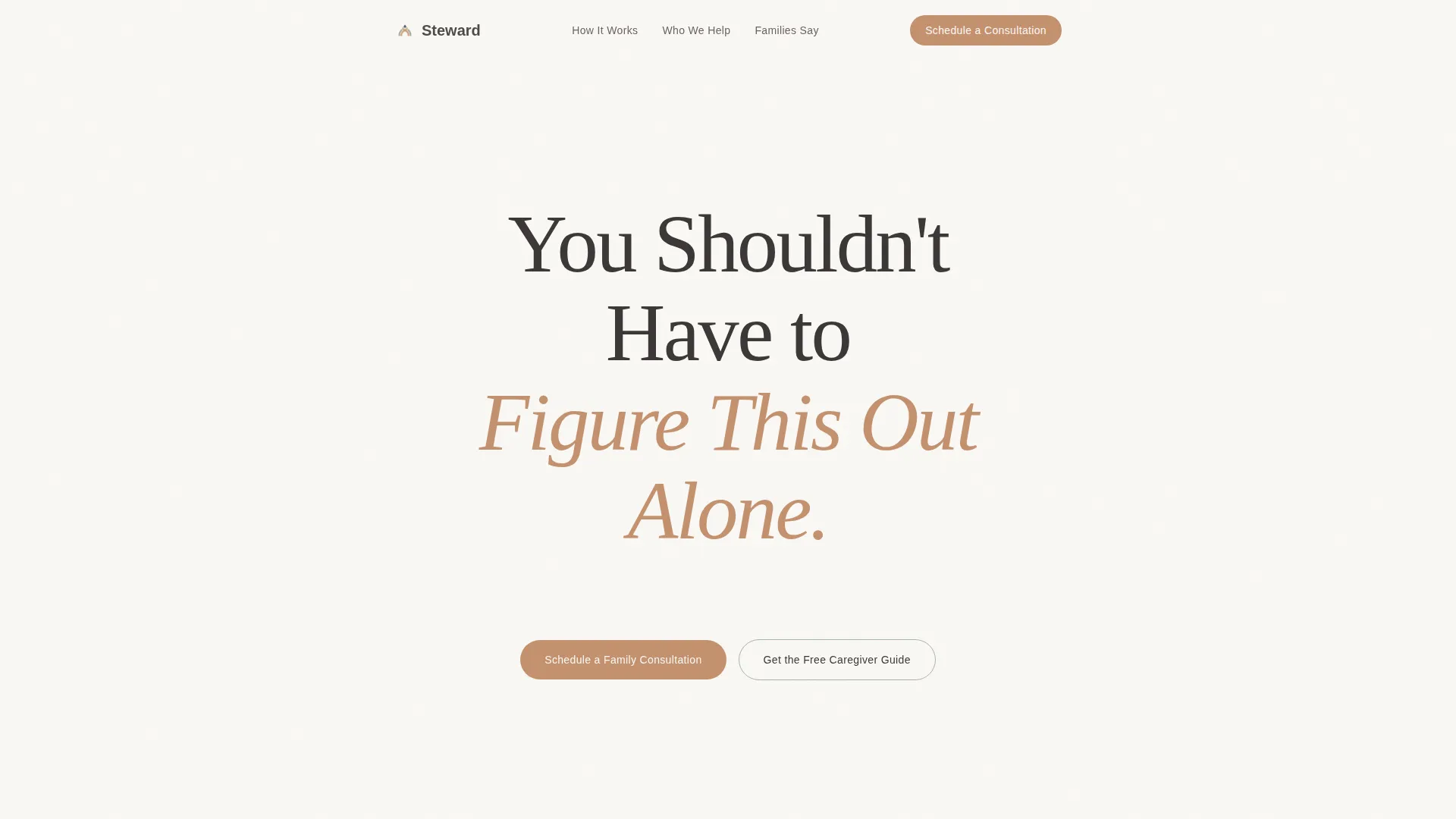 Aging Life Care Manager Landing Page Template