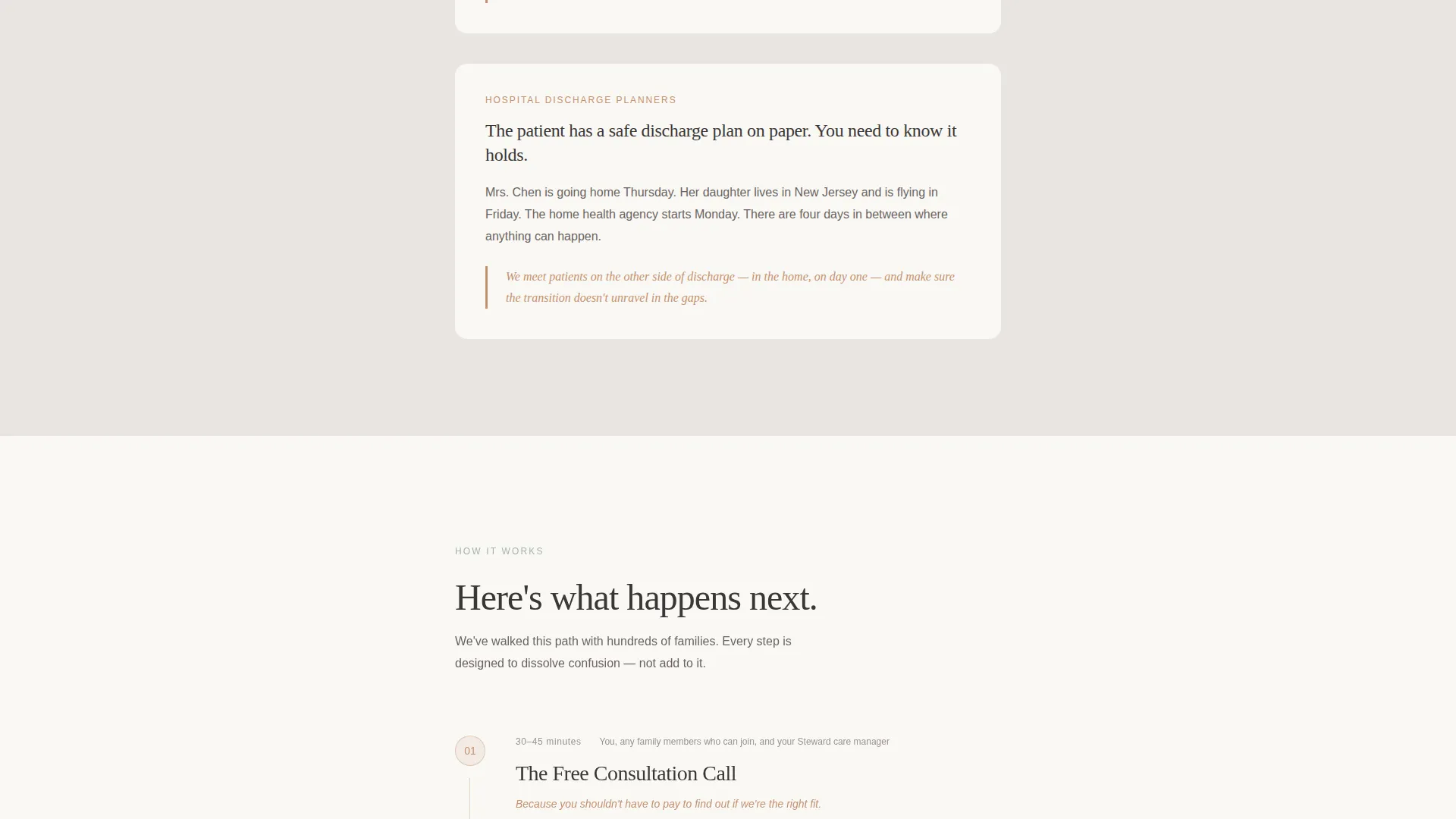 Aging Life Care Manager Landing Page Template