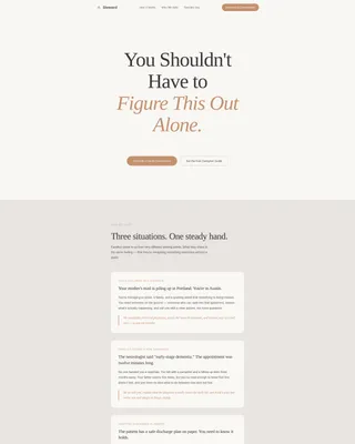 Aging Life Care Manager Landing Page Template