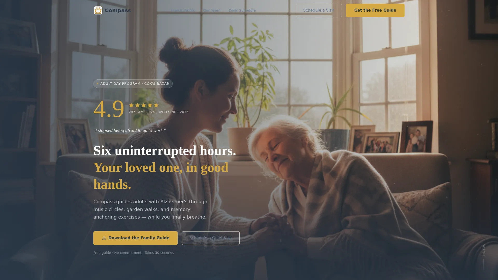 Alzheimer's Day Program Landing Page Template