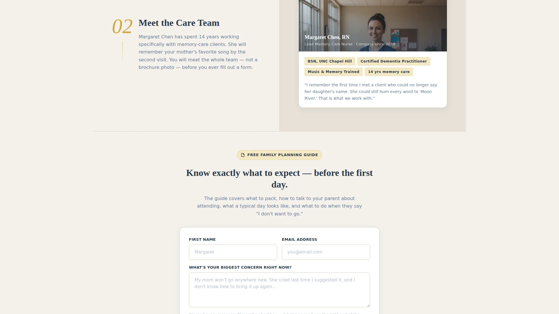 Alzheimer's Day Program Landing Page Template