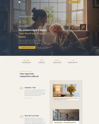 Alzheimer's Day Program Landing Page Template