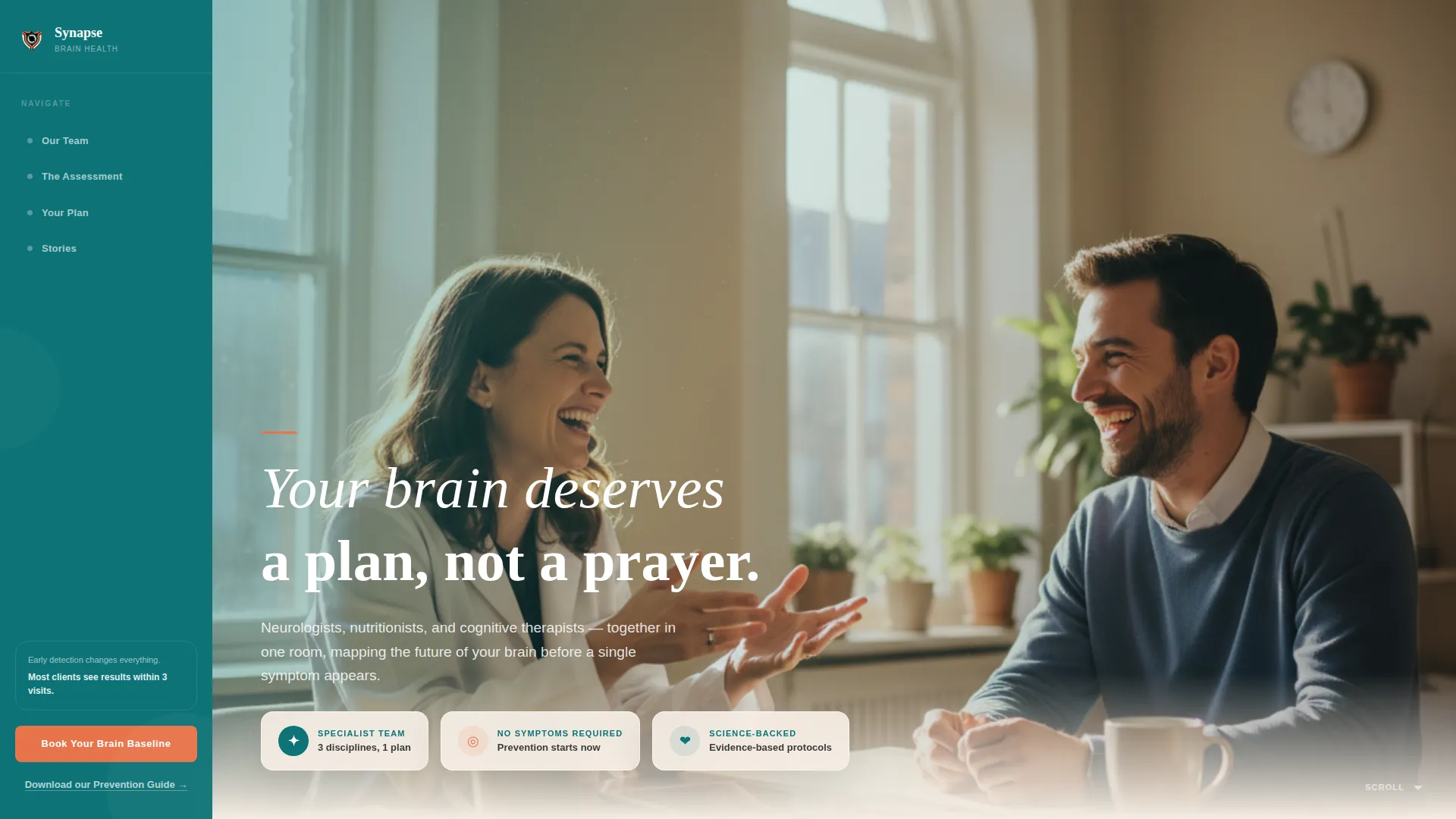 Brain Health Clinic Landing Page Template