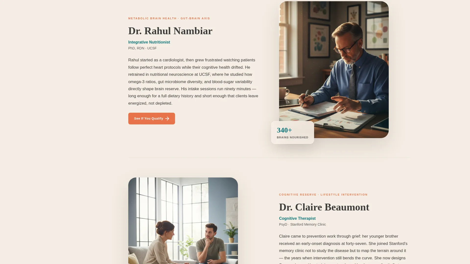 Brain Health Clinic Landing Page Template