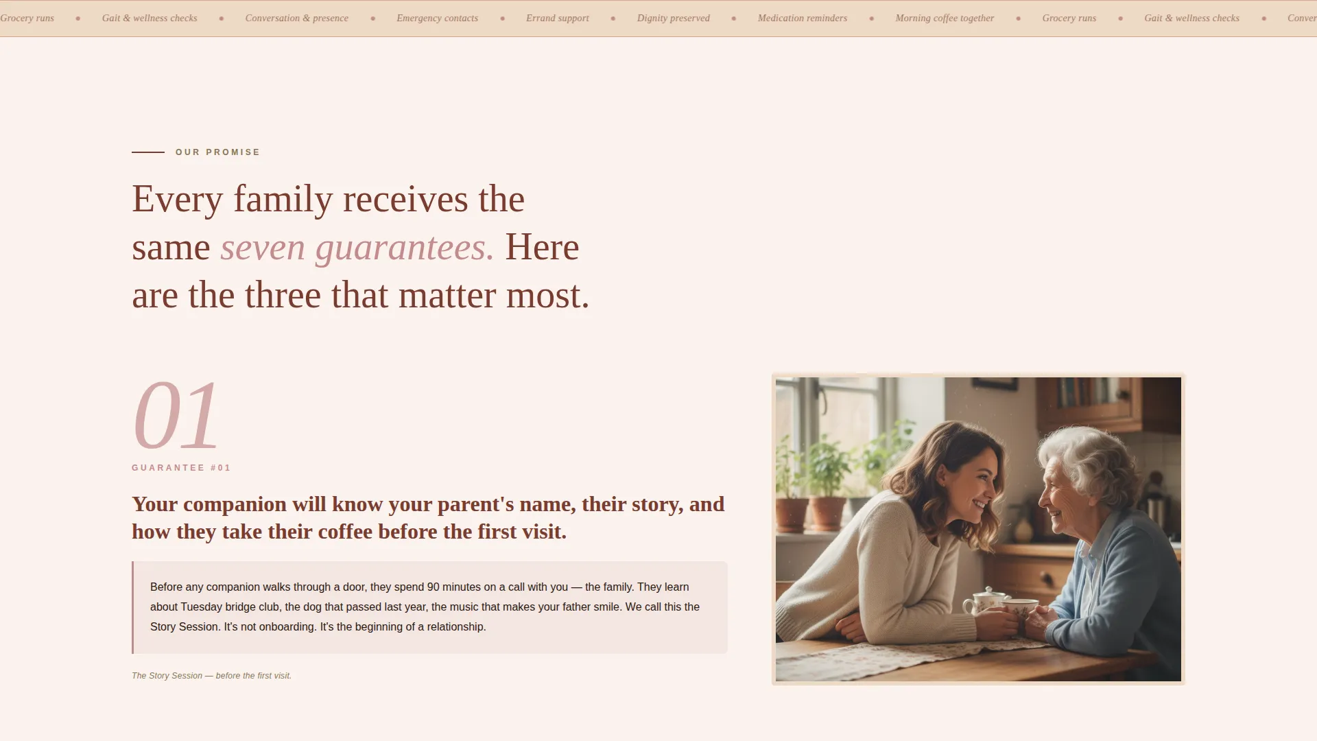 Heartfelt Senior Care Fundraising Landing Page