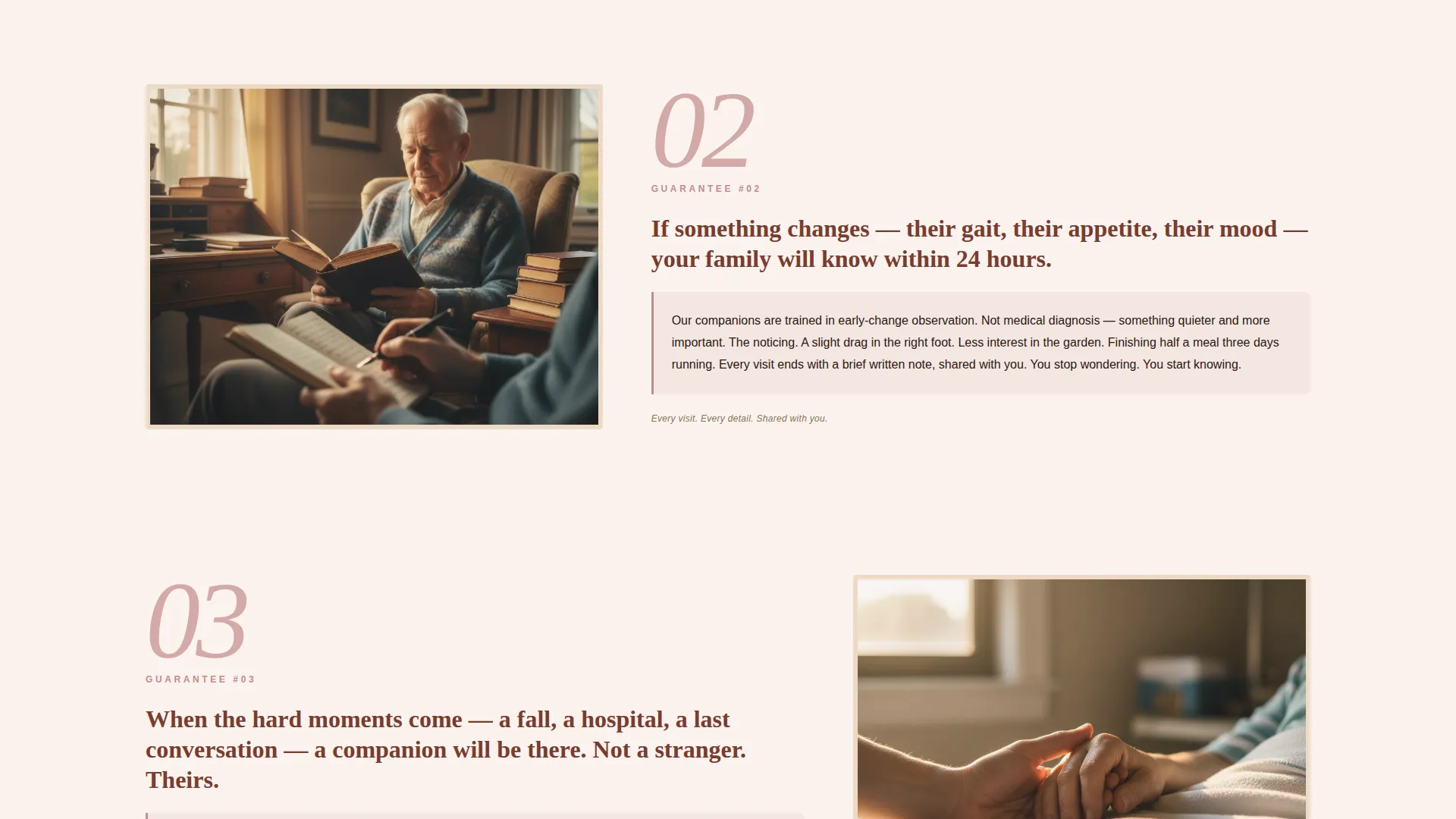 Heartfelt Senior Care Fundraising Landing Page